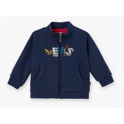 Cardigan neonato con zip e stampa LEVI'S art. NK 17004
