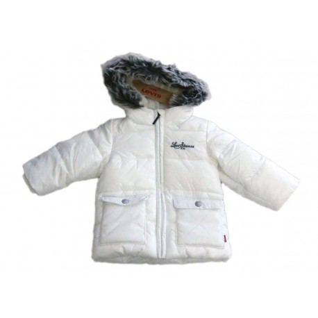 Giubbotto neonata con cappuccio e pelliccia LEVI'S art. NK 41514