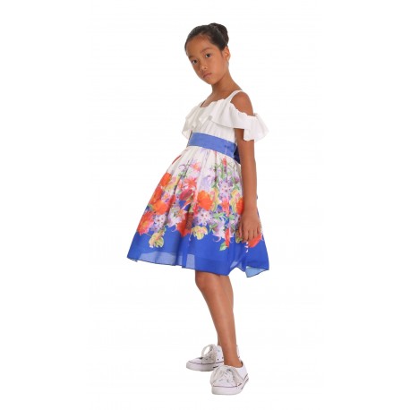 Abito bambina chiffon e voulant PICCOLA DOLL art. 30512/J