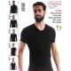 Maglia uomo mezza manica scollo a V conf. 3 pezzi LEABLE art. BOB