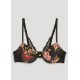 Reggiseno con inserti in pizzo e stampa rose EMPORIO ARMANI art. 162394-8A2011