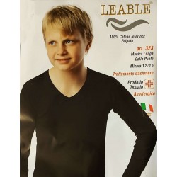 Maglia bambino manica lunga conf. 3 pezzi LEABLE art. 323