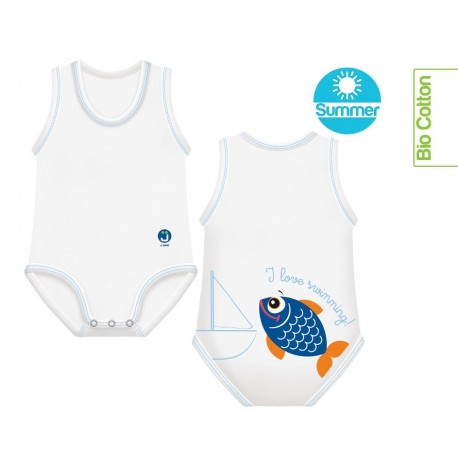 Body monotaglia 0 - 36 mesi J BIMBI PESCE AZZURRO art. 10687