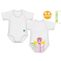 Body monotaglia 0 - 36 mesi J BIMBI DINOSAURO ROSA art. 10647
