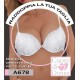 Reggiseno a doppia imbottitura in pizzo CUORE DI DONNA art. A678