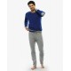 Pigiama uomo lungo con toppe LOVABLE art. L07U3