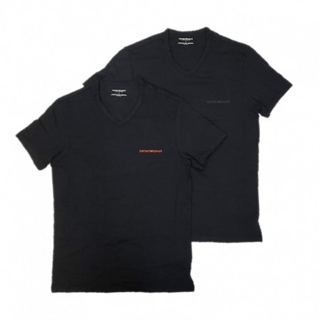 Set da 2 t-shirt uomo scollo a V con logo EMPORIO ARMANI art. 111849-9A717