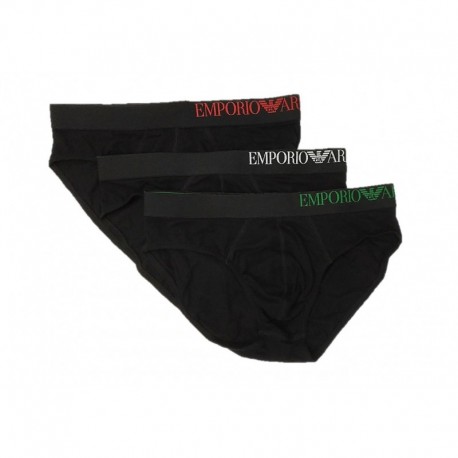 Set da 3 slip uomo con logo laterale EMPORIO ARMANI art. 111734-CS713
