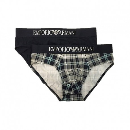 Set da 2 slip uomo con banda logata EMPORIO ARMANI art. 111733-9A504
