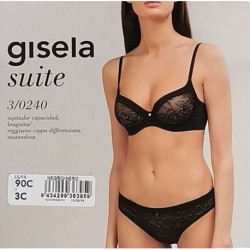 Coordinato donna in pizzo con ferretto serie "Suite" GISELA art. 3/0240