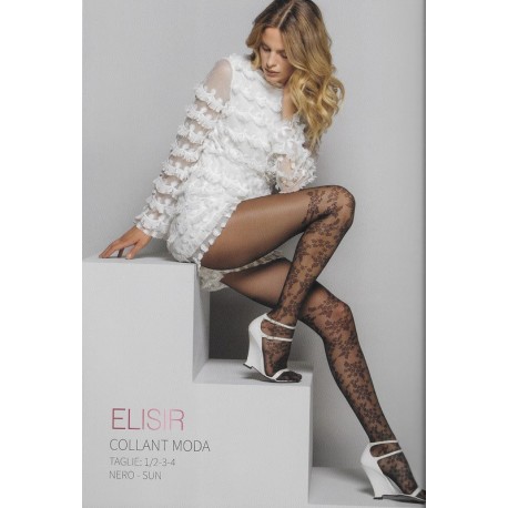 Collant moda donna con fiori BELLISSIMA art. ELISIR