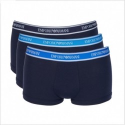 Set 3 pezzi di boxer parigamba con banda logata Emporio Armani