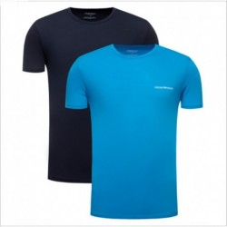 Set 2 pezzi di t-shirt con stampa logo Emporio Armani