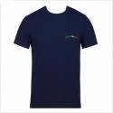 T-shirt con logo tricolore ricamato Emporio Armani