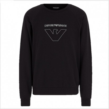 Felpa con stampa logo thin eagle Emporio Armani