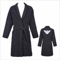 Accappatoio con patch aquila Emporio Armani