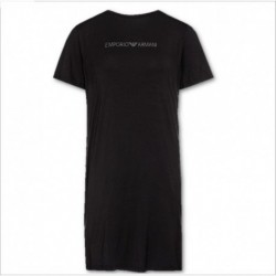 Abito corto con logo in strass Emporio Armani