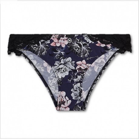 Slip con inserto in pizzo e stampa Neo Romantic Emporio Armani