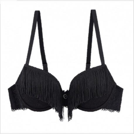 Reggiseno in pizzo con frange decorative Emporio Armani