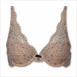Bralette imbottita in pizzo floreale Emporio Armani