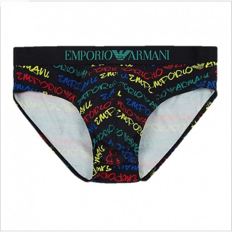 Slip uomo con stampa graphic art Emporio Armani