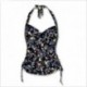 Tankini con ferretto e stampa BLACK FLOWERS Lovable