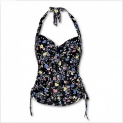 Tankini con ferretto e stampa BLACK FLOWERS Lovable