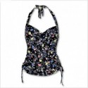 Tankini con ferretto e stampa BLACK FLOWERS Lovable