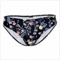 Slip medio mare con stampa BLACK FLOWERS Lovable