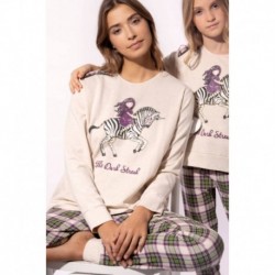 Pigiama donna con dettagli glitterati ricamati Santoro