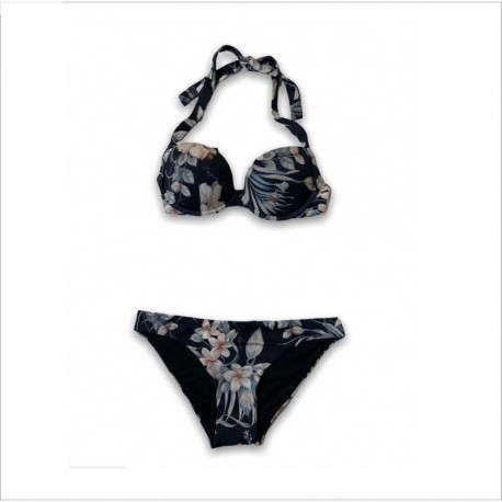 Bikini push-up con stampa fiori Emporio Armani