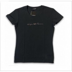 T-shirt con logo e strass Emporio Armani