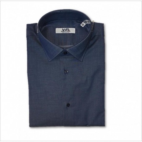 Camicia uomo Jeans manica lunga Vipa collo francese