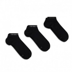Pack 3 calzini uomo logo jacquard Emporio Armani