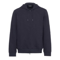 Felpa uomo con cappuccio lettering in rilievo Emporio Armani AF15006 EM000653
