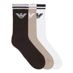 Set di 3 calze uomo in spugna logo aquila Emporio Armani AF18261 EM000554