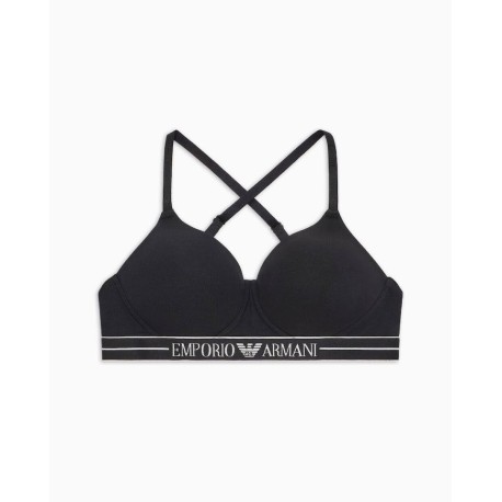 Bralette donna con banda logata Emporio Armani AF10881 EW000443