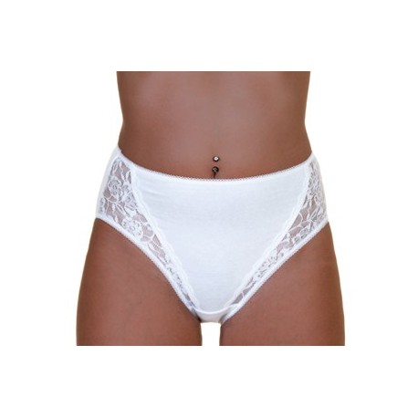 Slip donna midi con pizzo blister da 6 pezzi CHARINA art. 5221
